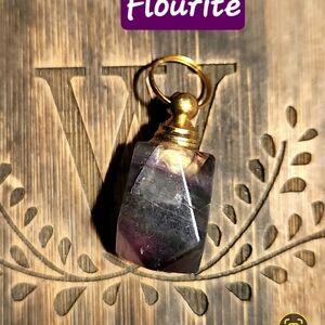 Gold and Purple Fluorite Pendant